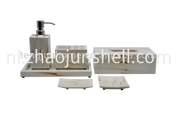 white Imitation horn bathroom sets for luxury hotel